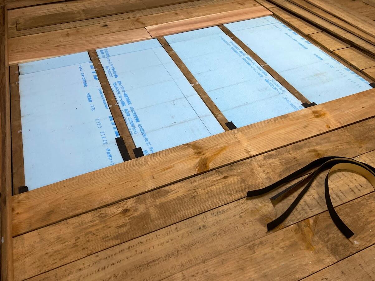 床下 湿気対策　DIY スタイロフォーム